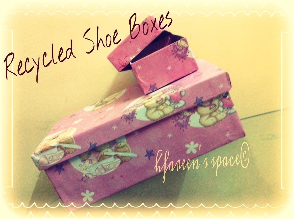 Re-purposed Shoe Boxes!