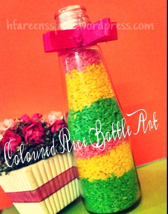 Coloured Rice Bottle Art