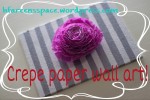 Canvas and crepe paper wall art