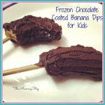 Frozen Chocolate Coated Bananas Pops for Kids