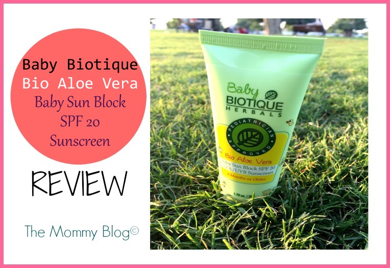 Baby Biotique Baby Sun Block SPF 20 UVA/UVB Sunscreen Review