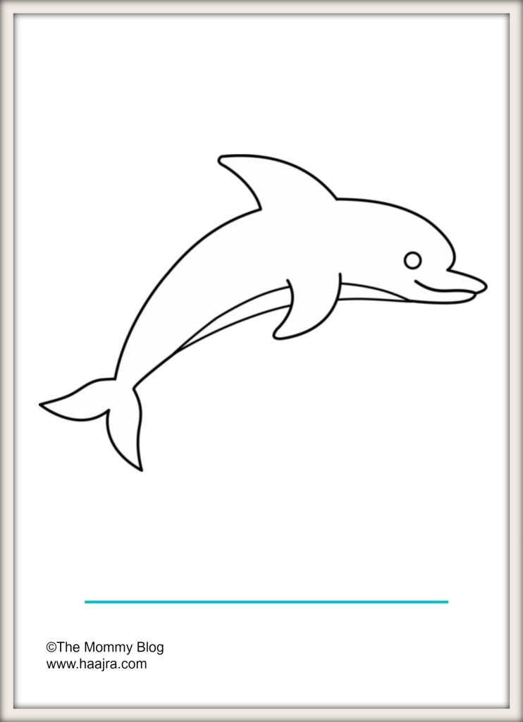 sea animals -dolphin printable