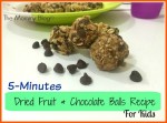 5 Minutes Dried Fruit & Chocolate Balls Recipe For kids | Healthy Breakfast Ideas