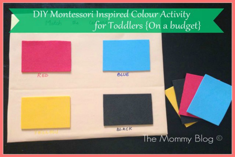 introducing colours to toddlers diy activity