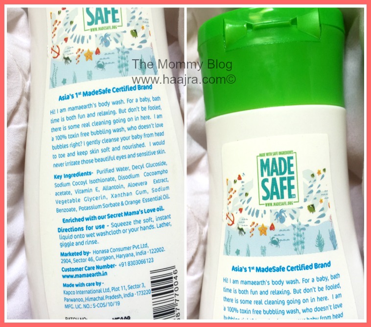 mama earth body wash babies review